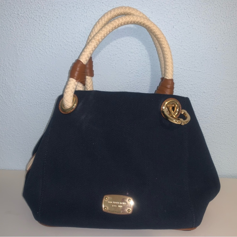 Navy blue Michael kohrs nautical anchor bag